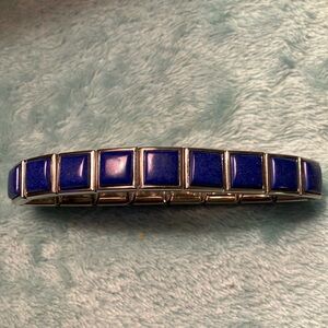 Lapis Blue and Silver Bracelet